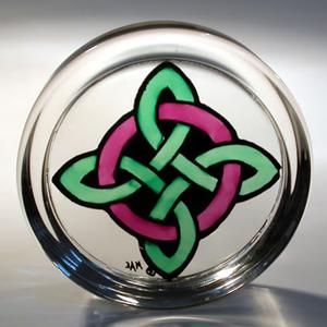 Celtic Cross and Circle Mauve and Green